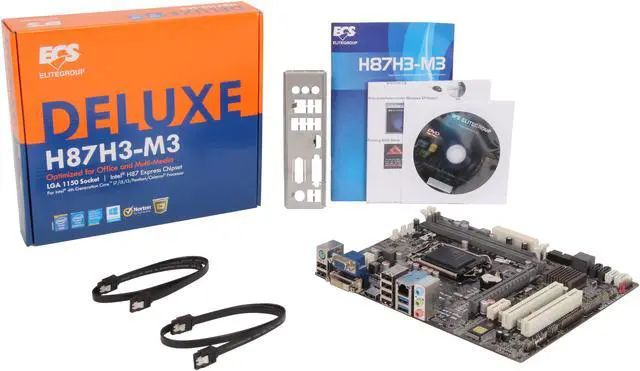 Alt view image 5 of 5 - ECS H87H3-M3(1.0) LGA 1150 Intel H87 HDMI USB 3.0 Micro ATX Intel Motherboard