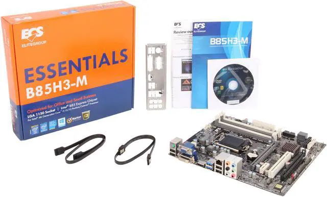 Alt view image 5 of 5 - ECS B85H3-M(1.0) LGA 1150 Intel B85 HDMI USB 3.0 Micro ATX Intel Motherboard