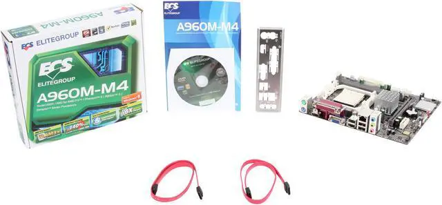 Alt view image 5 of 5 - ECS A960M-M4 (1.0) AM3+ AMD 760G HDMI Micro ATX AMD Motherboard