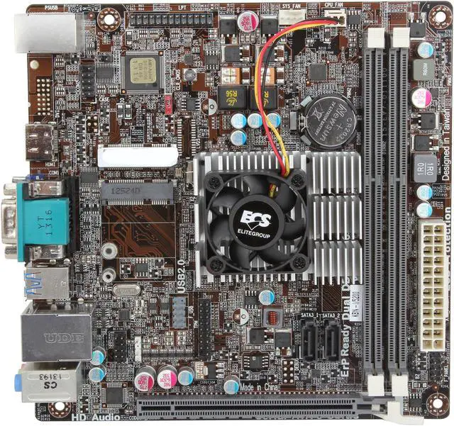 Alt view image 3 of 5 - ECS KBN-I/5200 AMD A6-5200 Quad Core processor Mini ITX Motherboard / CPU / VGA Combo
