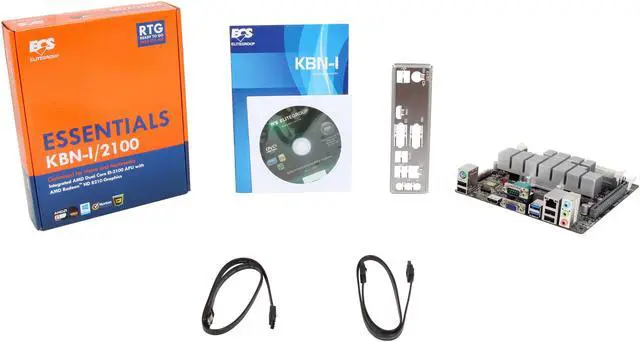 Alt view image 5 of 5 - ECS KBN-I/2100 (V1.1) AMD E1-2100 Dual Core processor AMD Kabini (SOC) Mini ITX Motherboard / CPU / VGA Combo