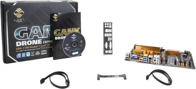 Alt view image 5 of 5 - L337 Gaming GANK DRONE Z87H3-A3X (V1.0) LGA 1150 Intel Z87 HDMI SATA 6Gb/s USB 3.0 ATX Intel Motherboard