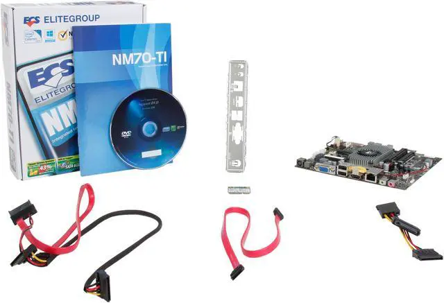 Alt view image 5 of 5 - ECS NM70-TI (V1.0A) Intel Celeron 847/807 Intel NM70 Thin Mini-ITX Motherboard / CPU / VGA Combo