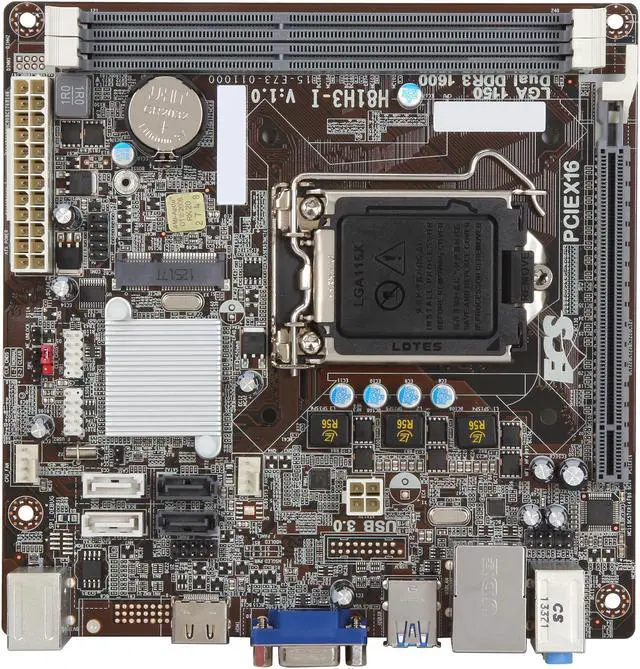 Alt view image 3 of 5 - ECS H81H3-I/HDMI (V1.0) LGA 1150 Intel H81 HDMI USB 3.0 Mini ITX Intel Motherboard