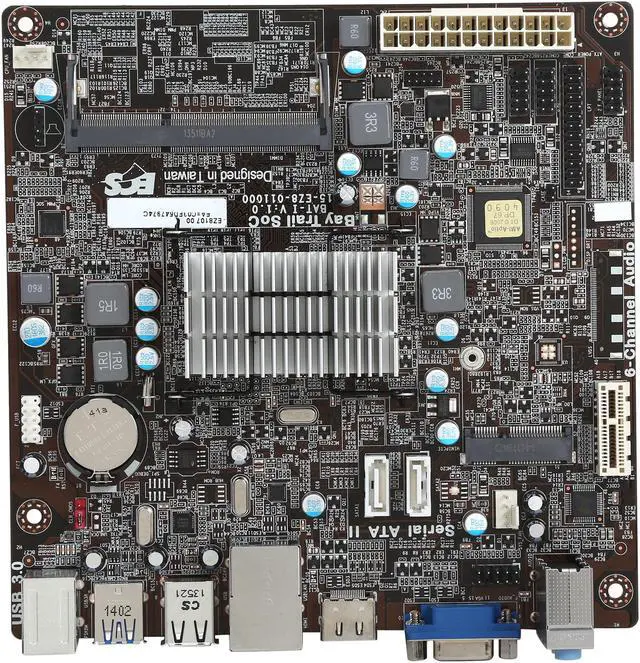 Alt view image 3 of 5 - ECS BAT-I(1.0)/J1800 Intel Bay Trail J1800 Mini ITX Motherboard / CPU / VGA Combo