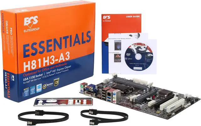 Alt view image 5 of 5 - ECS H81H3-A3 LGA 1150 Intel H81 HDMI USB 3.0 ATX Intel Motherboard