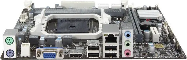Alt view image 2 of 5 - ECS A58F2P-M4(1.0) FM2+ / FM2 AMD A58 (Bolton D2) HDMI Micro ATX AMD Motherboard