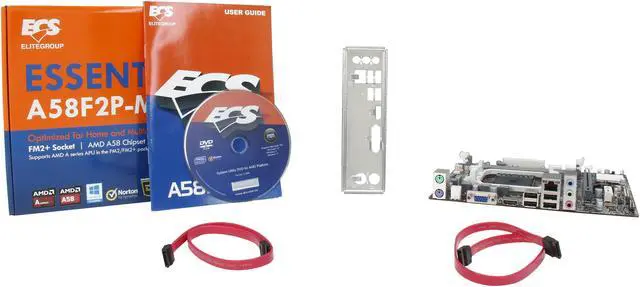 Alt view image 5 of 5 - ECS A58F2P-M4(1.0) FM2+ / FM2 AMD A58 (Bolton D2) HDMI Micro ATX AMD Motherboard