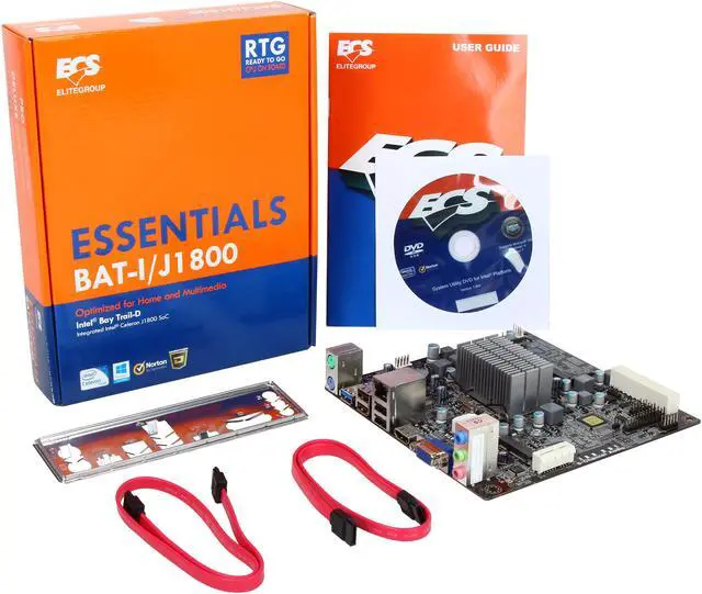 Alt view image 5 of 5 - ECS BAT-I(1.2)/J1800 Intel Celeron J1800 2.41 GHz Mini ITX Motherboard / CPU / VGA Combo
