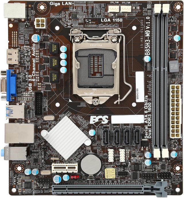 ECS B85H3-M9 (V1.0) LGA 1150 Intel B85 HDMI SATA 6Gb/s USB 3.0