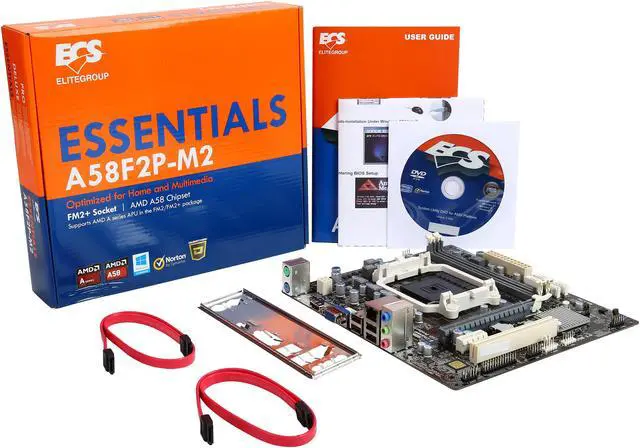 Alt view image 5 of 5 - ECS A58F2P-M2 (V1.0) FM2+ AMD A58 Micro ATX AMD Motherboard