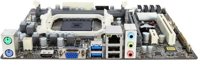 Alt view image 2 of 5 - ECS A68M-C4DL (V2.0) FM2+ / FM2 AMD A68H FCH (Bolton D2H) USB 3.0 HDMI Micro ATX AMD Motherboard