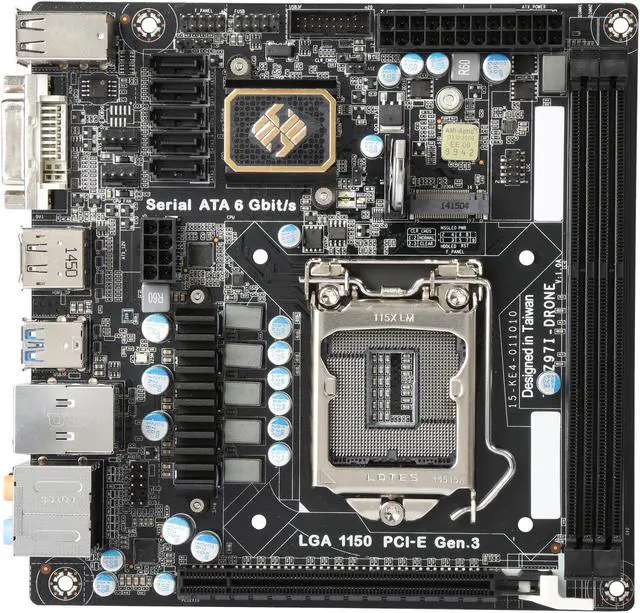 Alt view image 3 of 5 - ECS Z97I-DRONE (V1.0A) LGA 1150 Intel Z97 HDMI USB 3.0 Mini ITX Motherboards - Intel