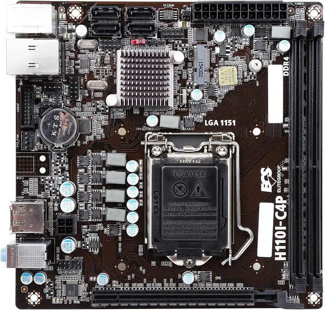 Alt view image 3 of 5 - ECS H110I-C4P LGA 1151 Intel H110 HDMI USB 3.0 Mini ITX Motherboards - Intel