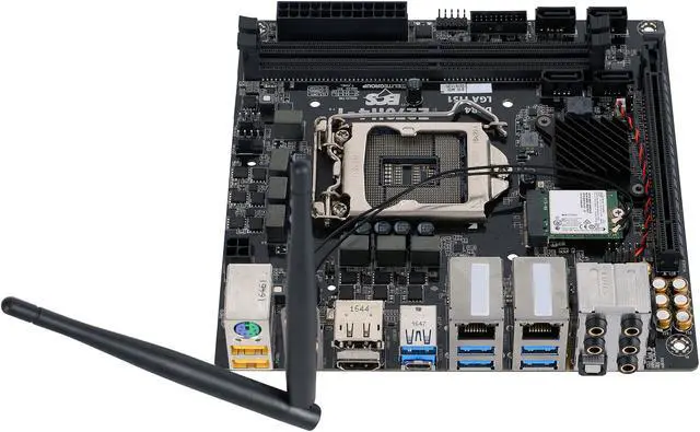 Alt view image 3 of 6 - ECS Z270H4-I Intel Z270 LGA 1151 Dual LAN HDMI M.2 SATA 6Gb/s USB 3.0 Mini ITX Intel Motherboard