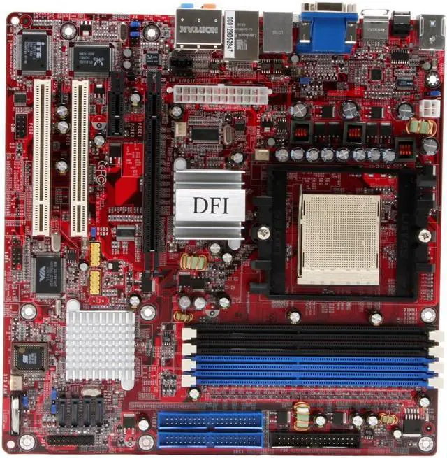 Alt view image 3 of 5 - DFI RS482 INFINITY 939 ATI Radeon Xpress 200 Micro ATX AMD Motherboard