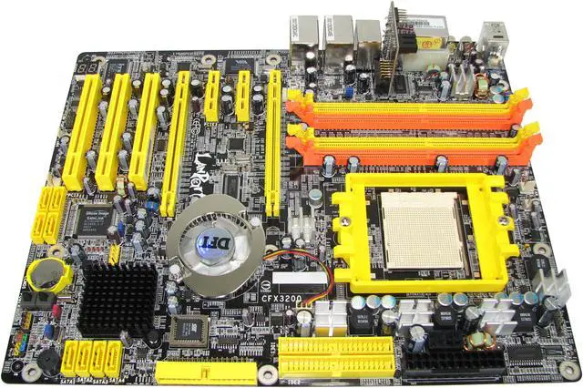 Alt view image 3 of 3 - DFI Lanparty UT CFX3200-DR 939 ATI CrossFire Radeon Xpress 3200 ATX AMD Motherboard
