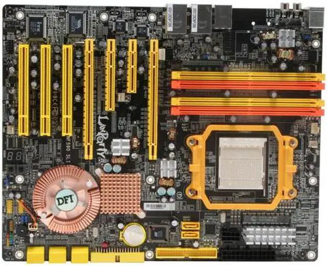 Alt view image 3 of 5 - DFI LANPARTY UT NF590 SLI-M2R/G AM2 NVIDIA nForce 590 SLI MCP ATX AMD Motherboard