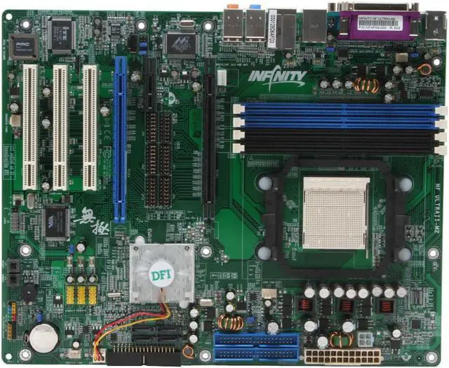 Alt view image 3 of 5 - DFI INFINITY NF ULTRAII-M2 AM2 NVIDIA nForce4 Ultra ATX AMD Motherboard