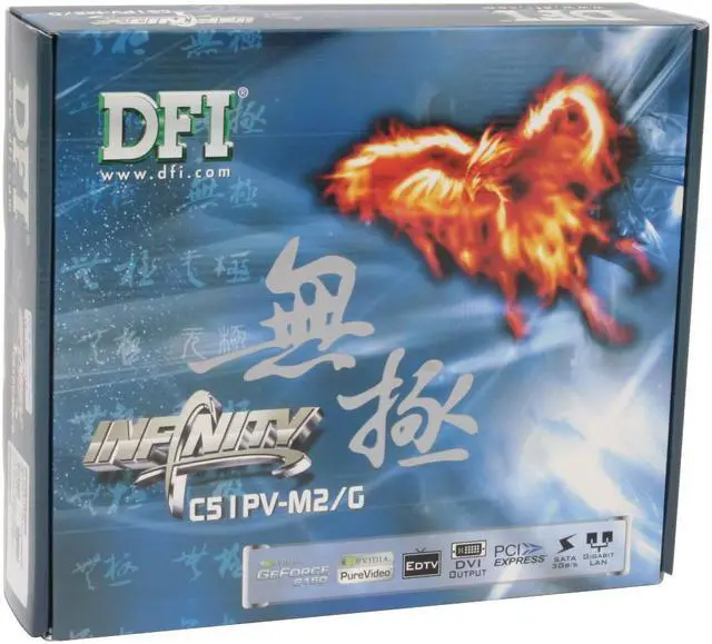 Alt view image 6 of 6 - DFI C51PV-M2/G Infinity AM2 NVIDIA GeForce 6150 ATX AMD Motherboard