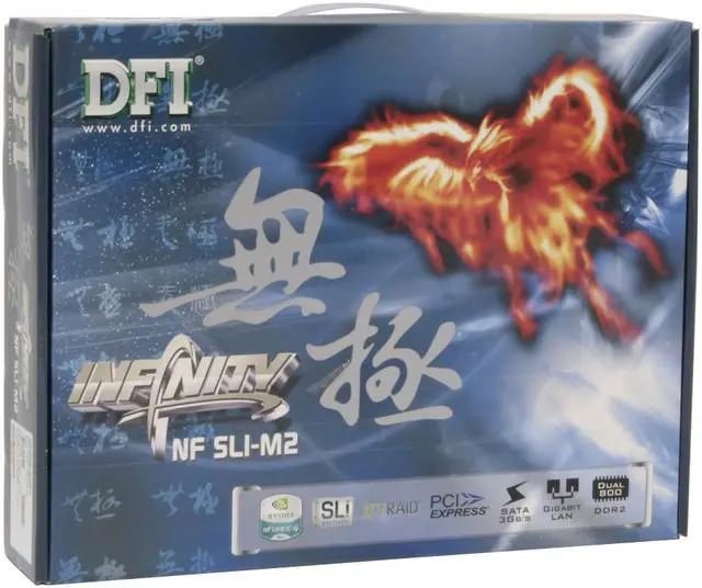 Alt view image 7 of 7 - DFI INFINITY NF SLI-M2 AM2 NVIDIA nForce4 SLI ATX AMD Motherboard
