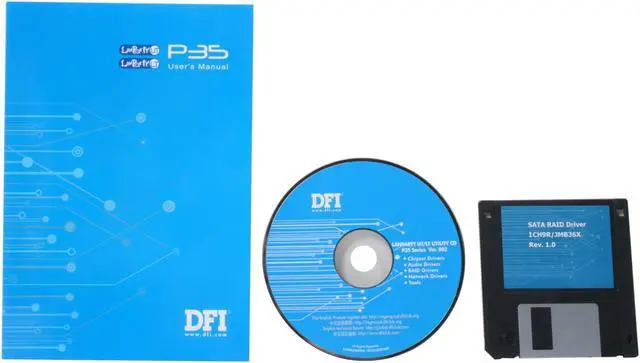 Alt view image 10 of 11 - DFI LP LT P35 T2R LGA 775 Intel P35 ATX Intel Motherboard