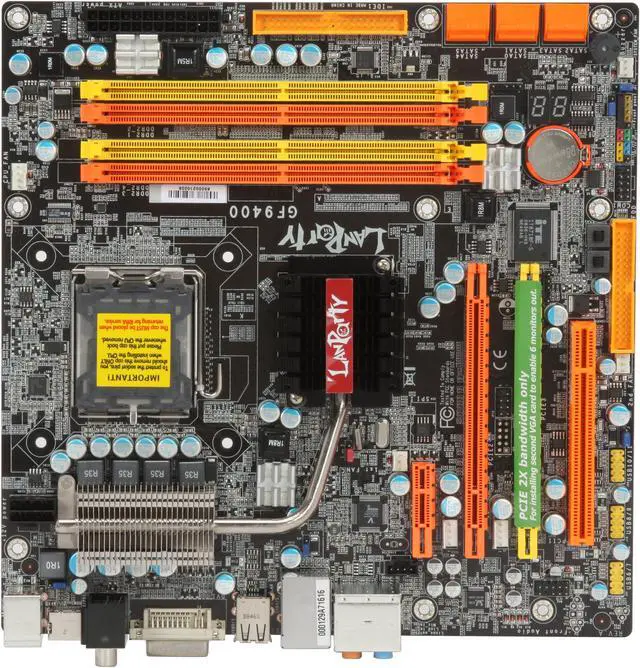 Alt view image 3 of 5 - DFI LP JR GF9400-T2RS LGA 775 NVIDIA GeForce 9400 HDMI Micro ATX Intel Motherboard