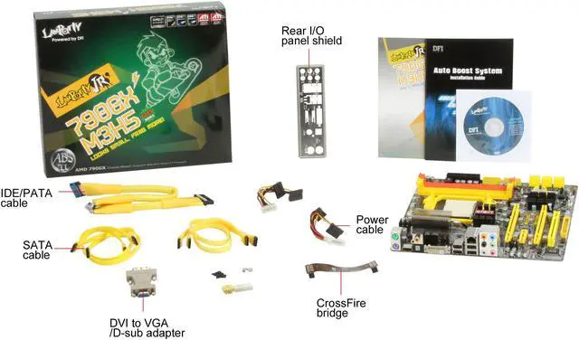 Alt view image 5 of 5 - DFI LP JR 790GX-M3H5 AM3 AMD 790GX HDMI Micro ATX AMD Motherboard