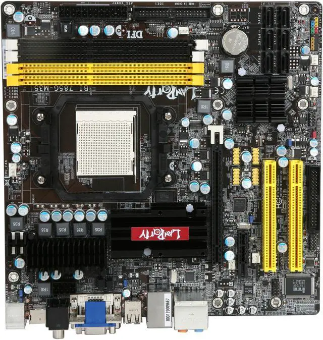 Alt view image 3 of 5 - DFI LANParty BI 785-M35 AM3 AMD 785G HDMI Micro ATX AMD Motherboard
