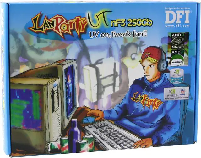 Alt view image 5 of 5 - DFI LANPARTY UT nF3 250Gb 754 NVIDIA nForce3 250Gb ATX AMD Motherboard