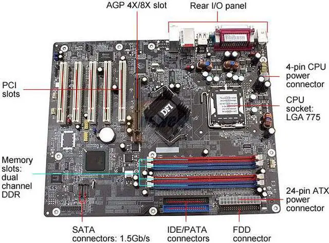 Alt view image 3 of 5 - DFI 865PE-TAG LGA 775 Intel 865PE ATX Intel Motherboard