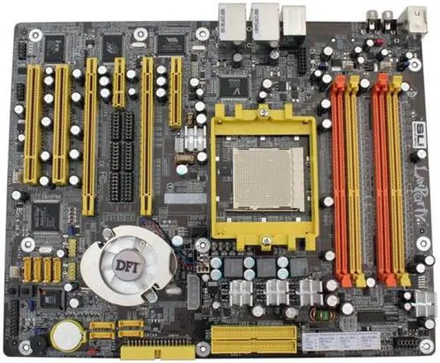 Alt view image 3 of 6 - DFI LANPARTY UT nF4 SLI-DR 939 NVIDIA nForce4 SLI ATX AMD Motherboard