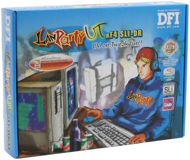 Alt view image 6 of 6 - DFI LANPARTY UT nF4 SLI-DR 939 NVIDIA nForce4 SLI ATX AMD Motherboard