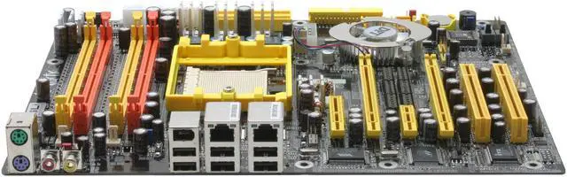 Alt view image 2 of 6 - DFI LANPARTY UT nF4 SLI-D 939 NVIDIA nForce4 SLI ATX AMD Motherboard
