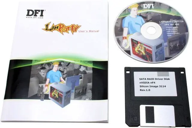 Alt view image 3 of 5 - DFI LanParty UT nF4-D 939 NVIDIA nForce4 ATX AMD Motherboard