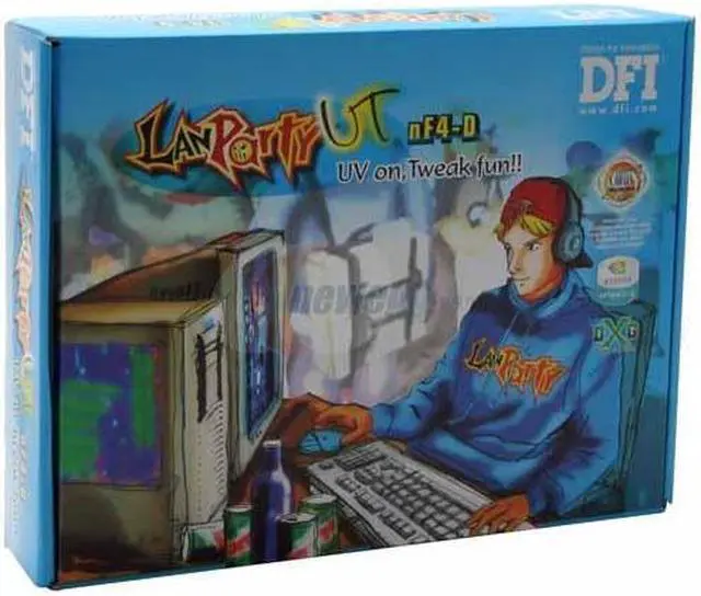 Alt view image 5 of 5 - DFI LanParty UT nF4-D 939 NVIDIA nForce4 ATX AMD Motherboard