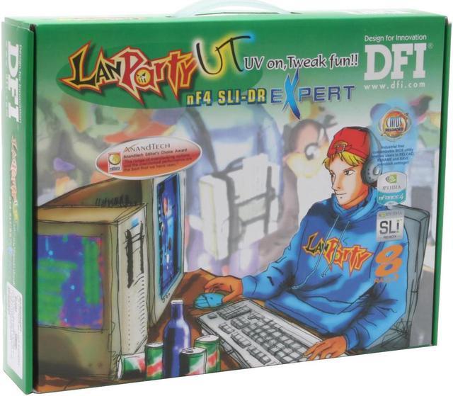 Alt view image 5 of 5 - DFI LANPARTY UT nF4 SLI-DR Expert 939 NVIDIA nForce4 SLI ATX AMD Motherboard