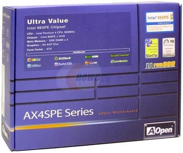 Alt view image 4 of 4 - AOpen AX4SPE-UN Socket 478 Intel 865PE ATX Intel Motherboard
