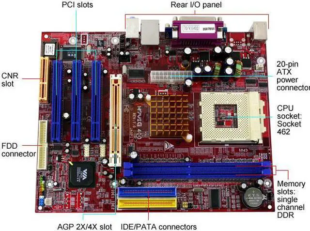 Alt view image 3 of 5 - BIOSTAR M7VIG400 462(A) VIA KM266Pro Micro ATX AMD Motherboard