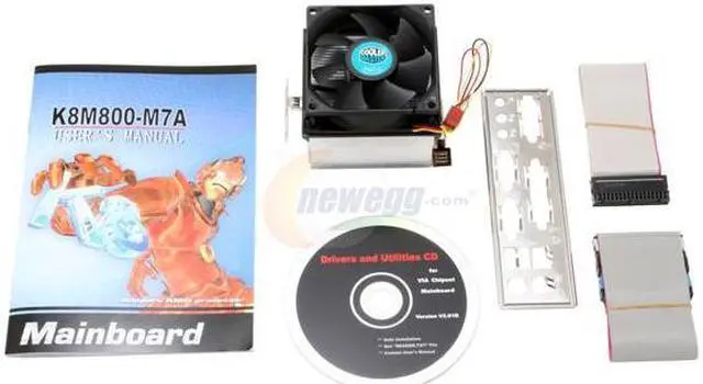 Alt view image 4 of 5 - BIOSTAR K8M80-M7A-Combo27 AMD Athlon64 3000+ 754 VIA K8M800 Micro ATX