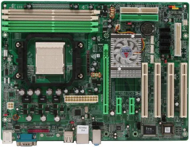 Alt view image 3 of 7 - BIOSTAR NF4UAM2G AM2 NVIDIA nForce4 Ultra ATX AMD Motherboard