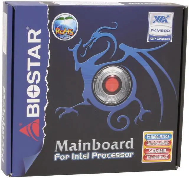 Alt view image 7 of 7 - BIOSTAR P4M890-M7 PCI-E LGA 775 VIA P4M890 Micro ATX Intel Motherboard