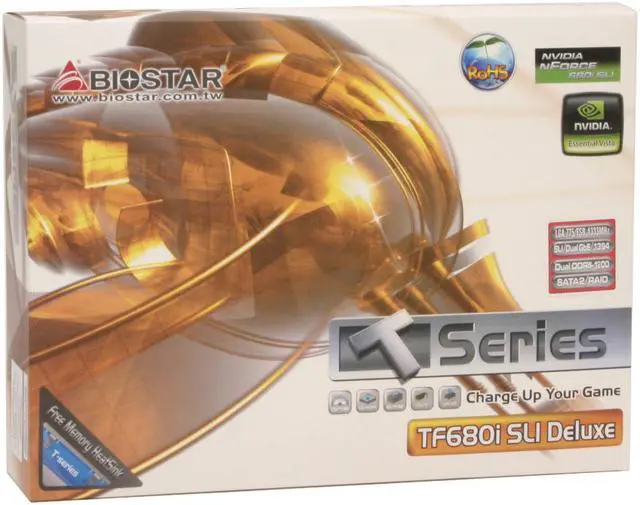 Alt view image 7 of 7 - BIOSTAR TF680i SLI Deluxe LGA 775 NVIDIA nForce 680i SLI ATX Intel Motherboard