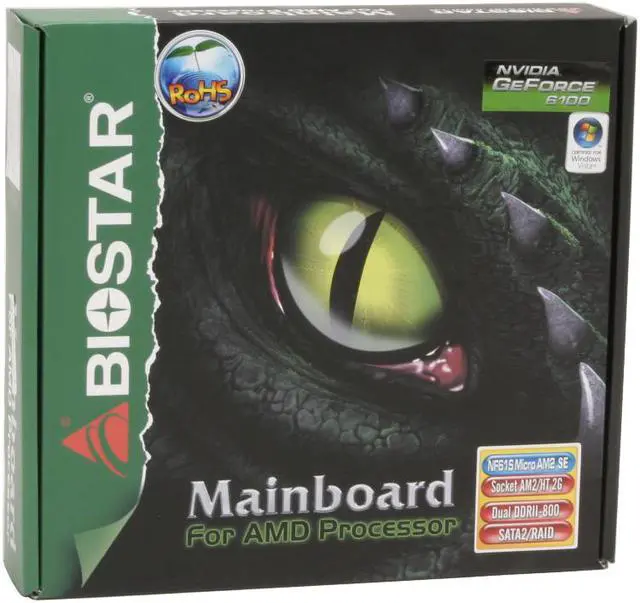 Alt view image 7 of 7 - BIOSTAR NF61S Micro AM2 SE AM2 NVIDIA GeForce 6100 Micro ATX AMD Motherboard
