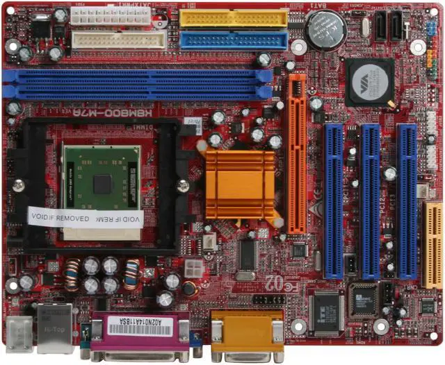 Alt view image 3 of 9 - BIOSTAR K8M80-M7A-COMBO43 AMD Sempron 3000+ Mobile 754 VIA K8M800 Micro ATX Motherboard / CPU Combo