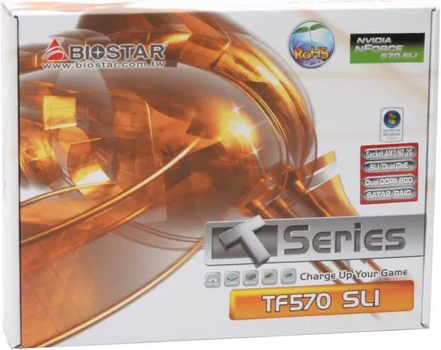 Alt view image 7 of 7 - BIOSTAR TForce TF570SLI AM2 NVIDIA nForce 570 SLI MCP ATX AMD Motherboard