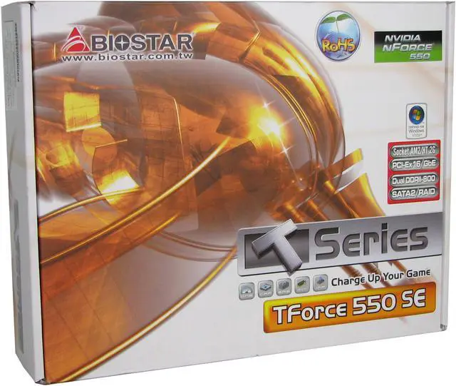 Alt view image 6 of 6 - BIOSTAR TFORCE 550 SE AM2 NVIDIA nForce 550 MCP ATX AMD Motherboard
