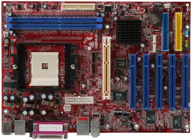 Alt view image 3 of 7 - BIOSTAR K8NHA Grand 754 NVIDIA nForce3 250Gb ATX AMD Motherboard