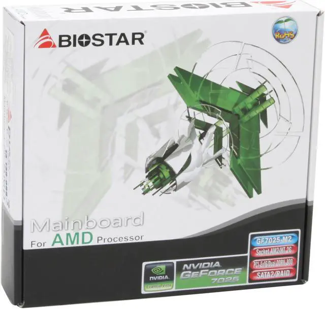 Alt view image 6 of 6 - BIOSTAR GF7025-M2 AM2 NVIDIA GeForce 7025 Micro ATX AMD Motherboard