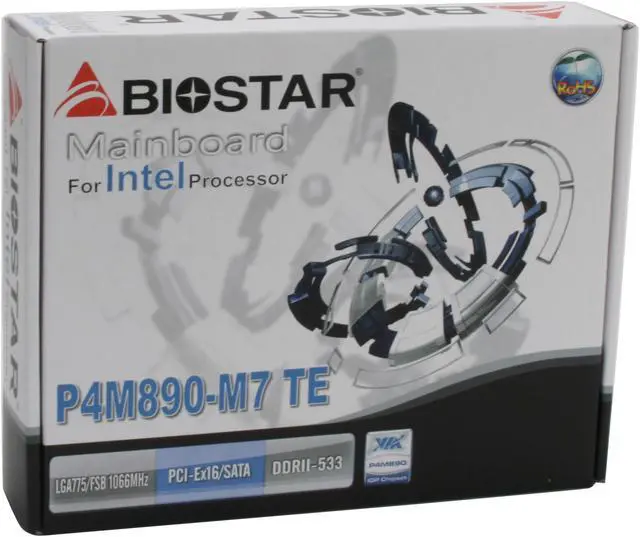 Alt view image 7 of 7 - BIOSTAR P4M890-M7 TE LGA 775 VIA P4M890 Micro ATX Intel Motherboard